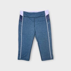 Ivivva By Lululemon Gray & Pink Cropped Leggings